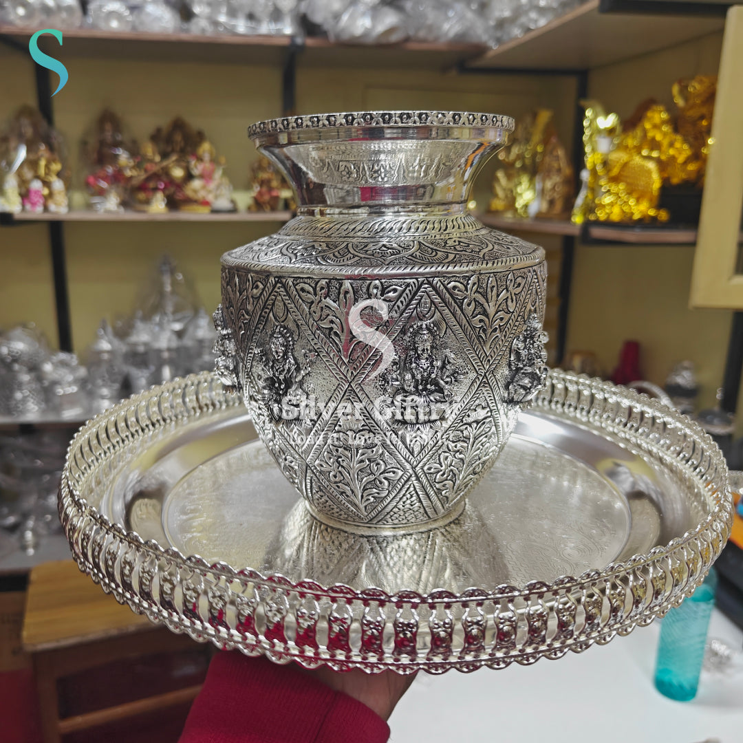 Antique Big Kalsha with Tray
