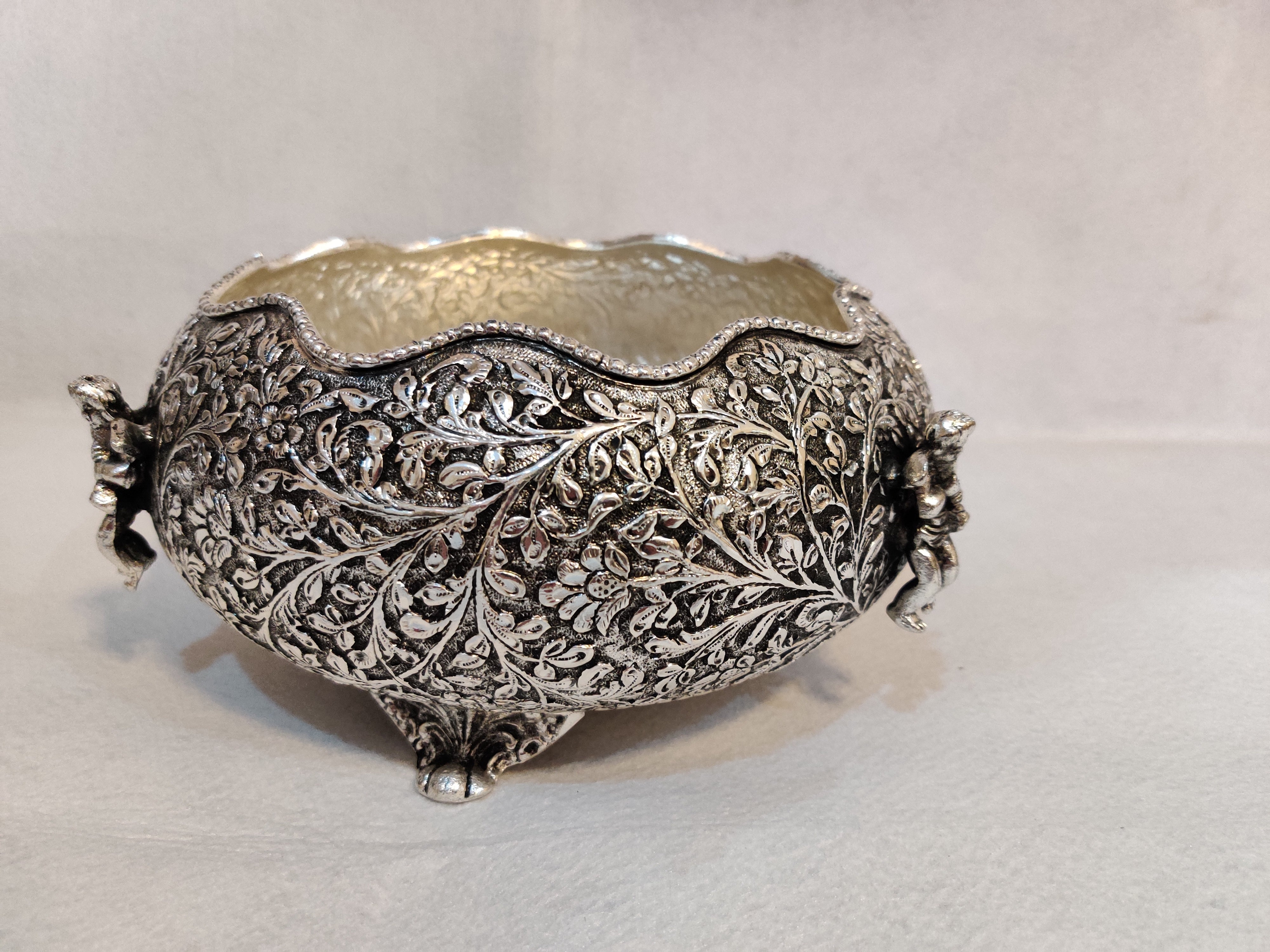 Antique German Silver Urli 8"