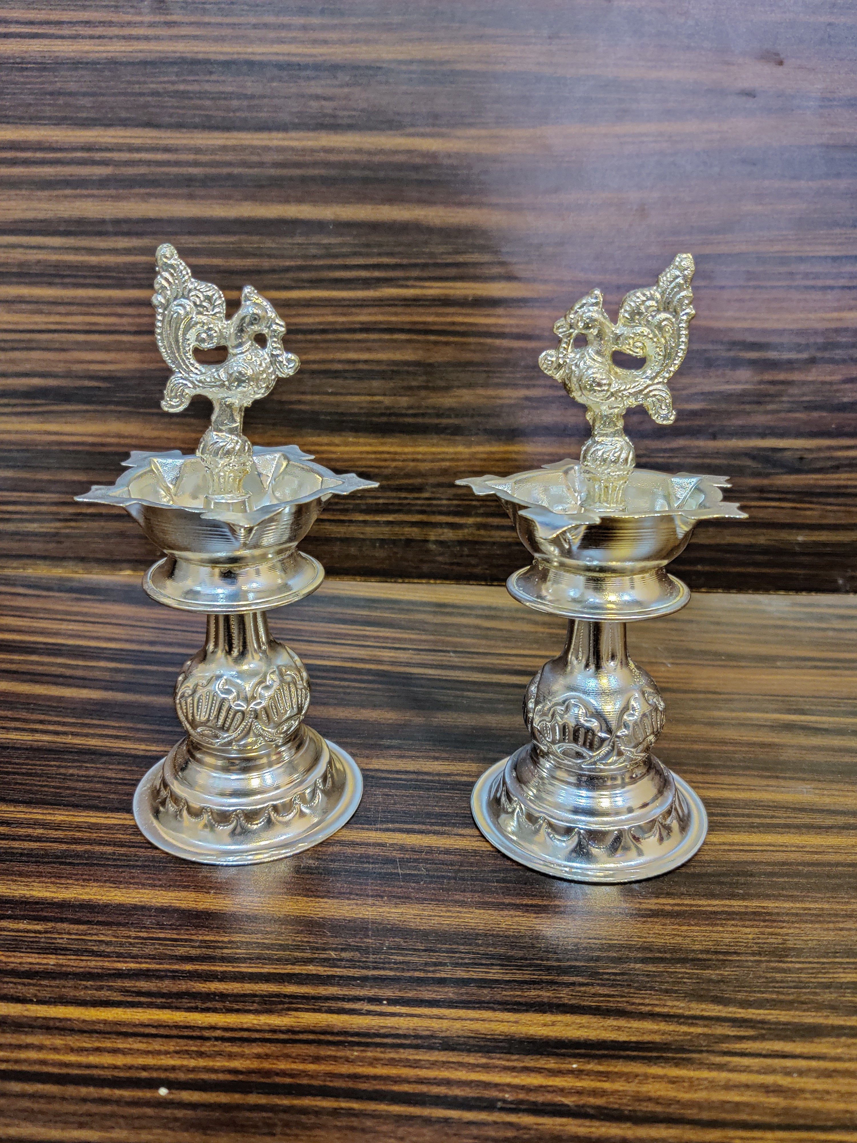 German Silver Fancy 6.5 " Deepam Pair