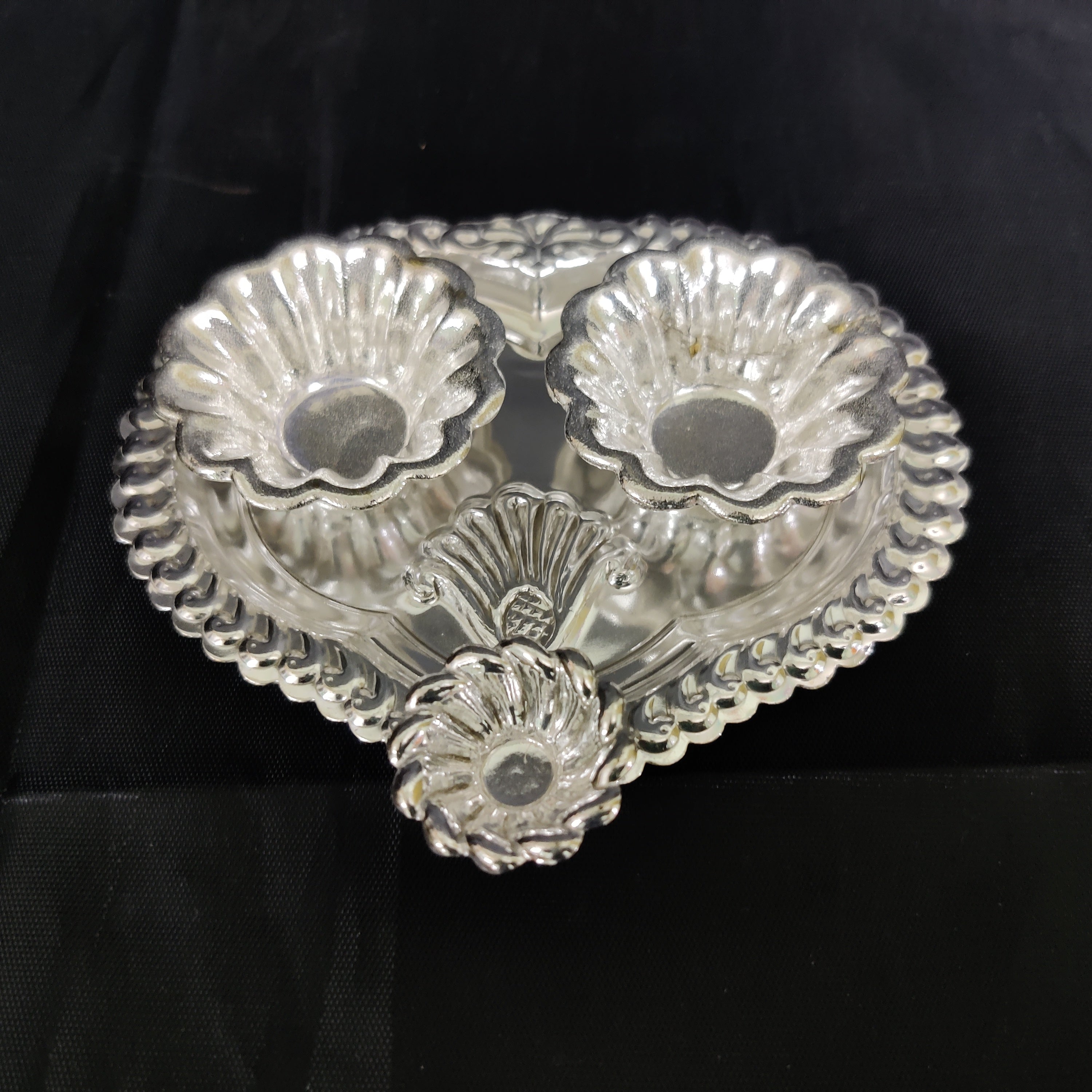 German Silver 4" Kum Kum Platter