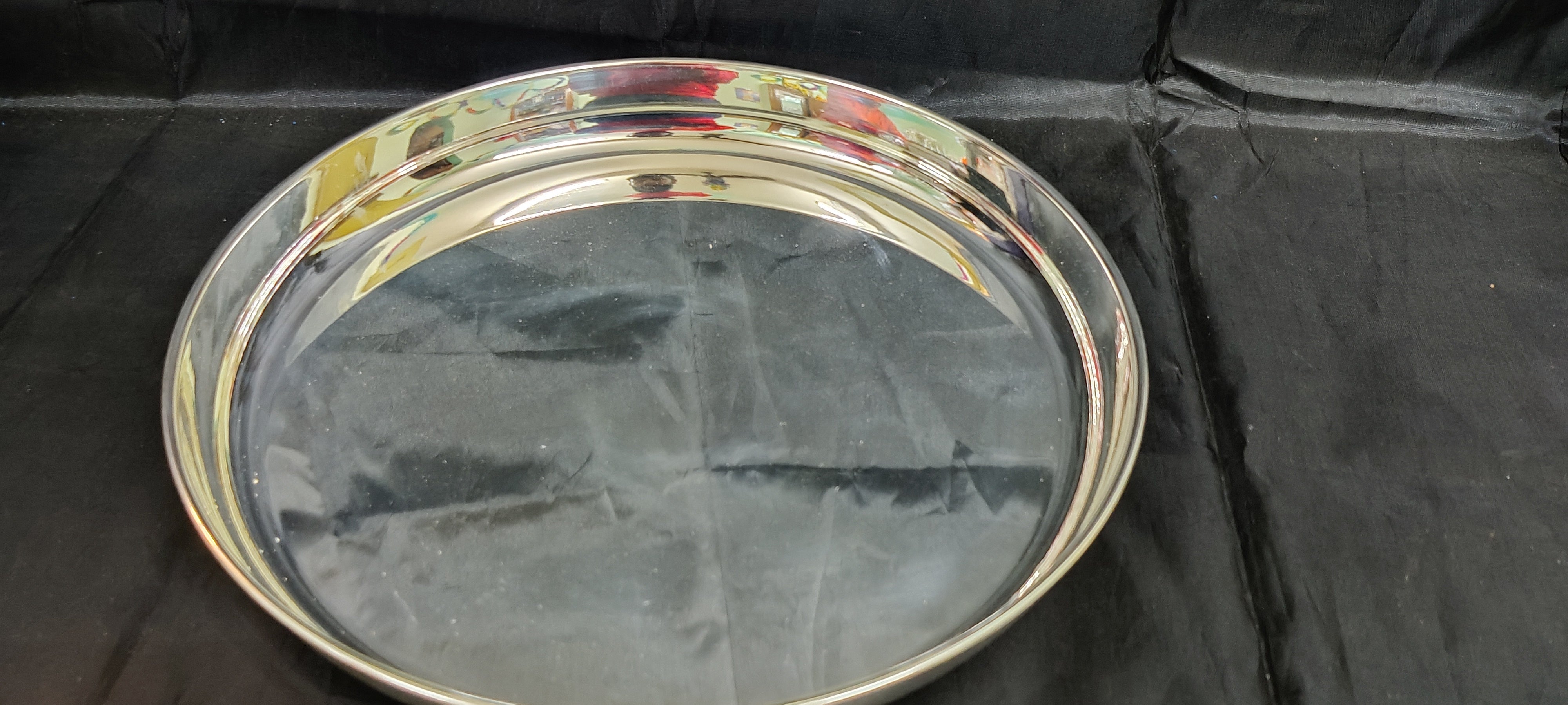 German Silver Plain Dinner Plate 12"
