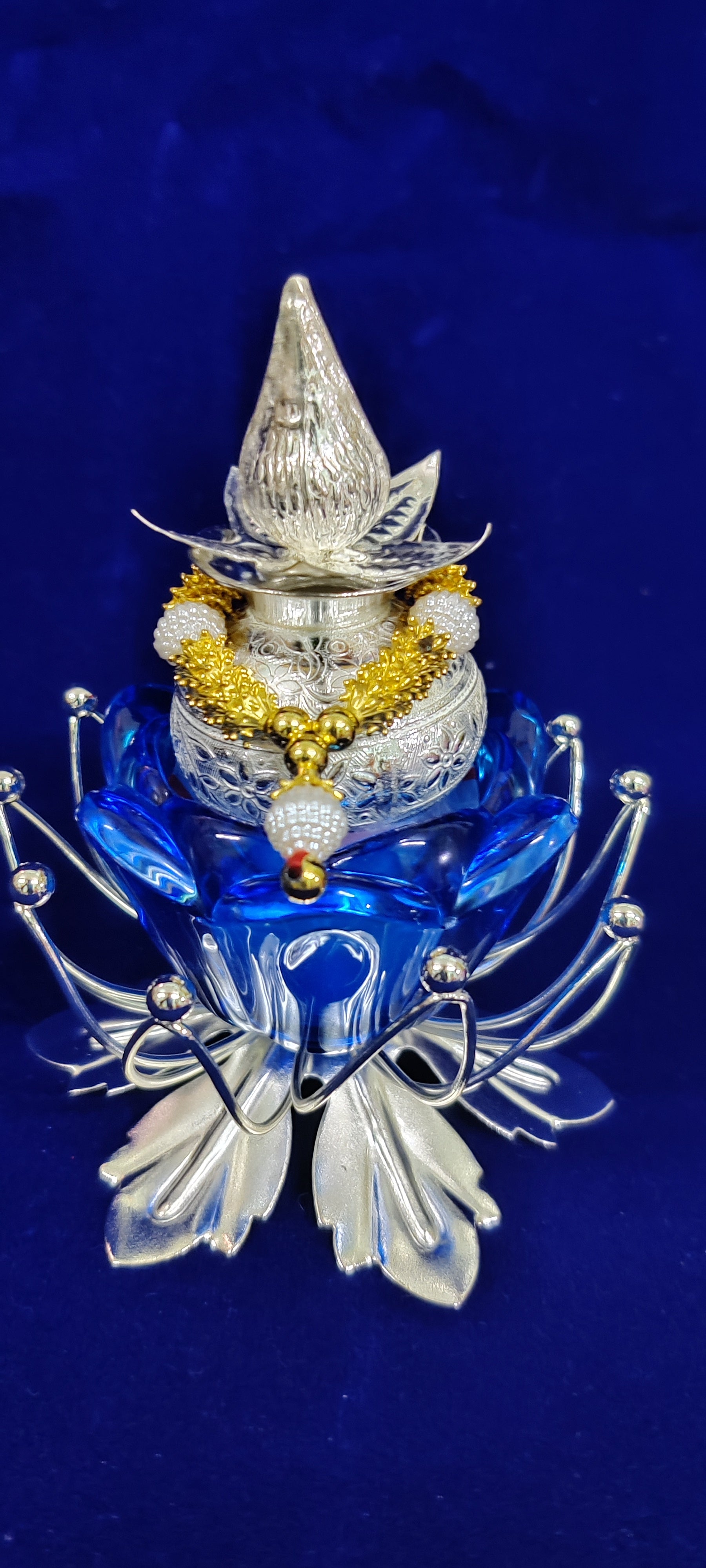 Imported Kalsha Set(blue Colour)