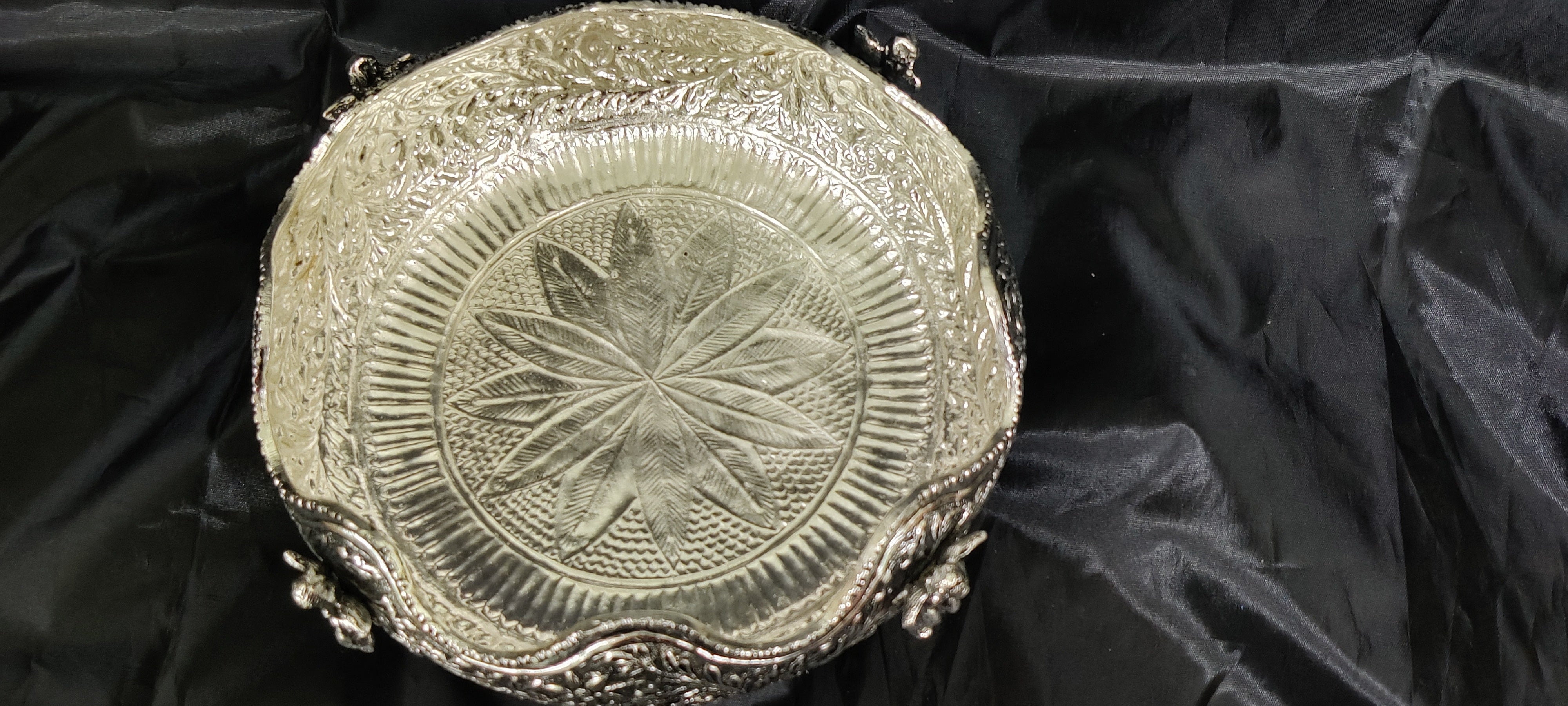 Antique German Silver Lady Bird Design Urli 9"