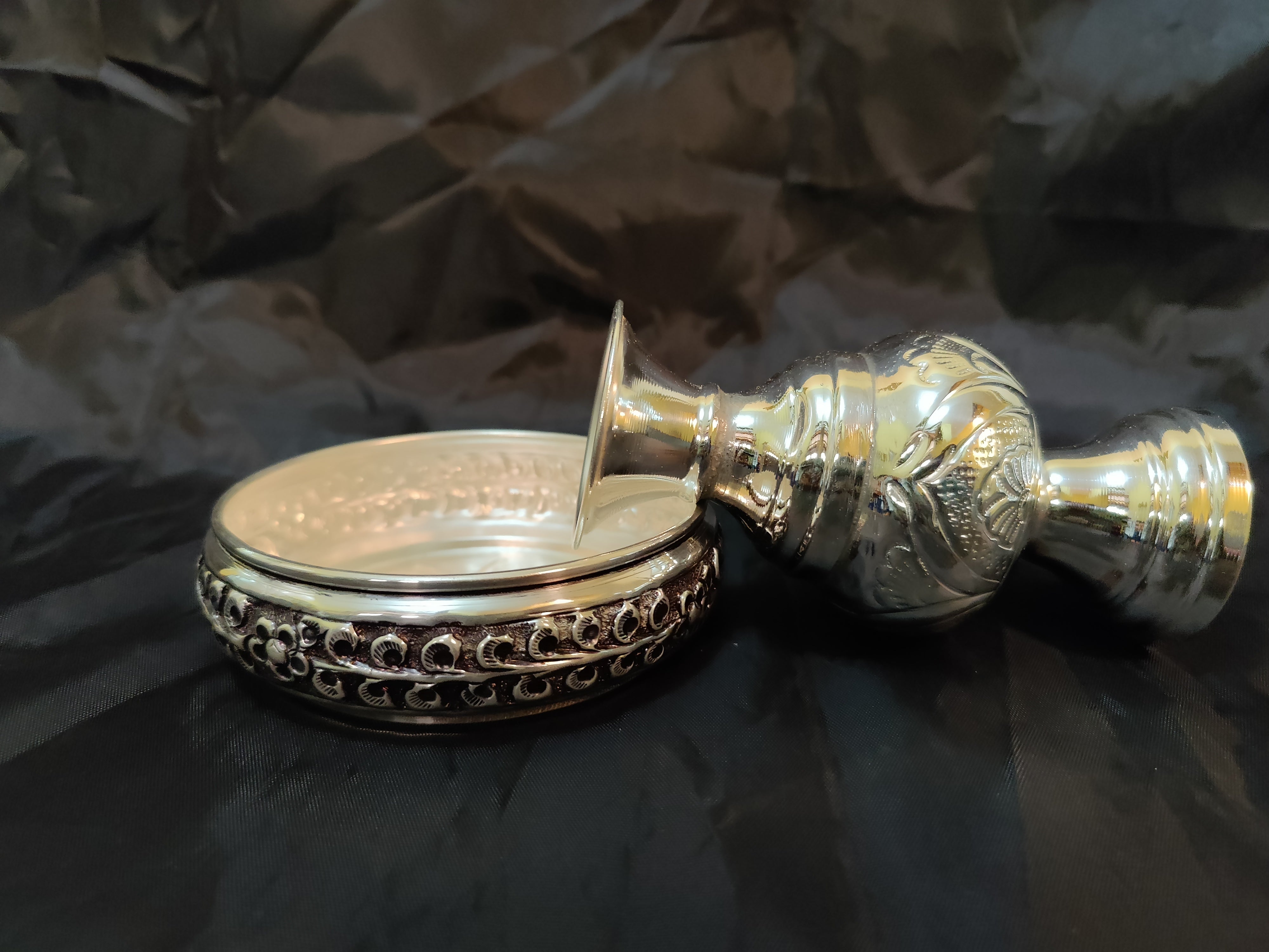 Antique German Silver Plate With Ombaley Kalsha