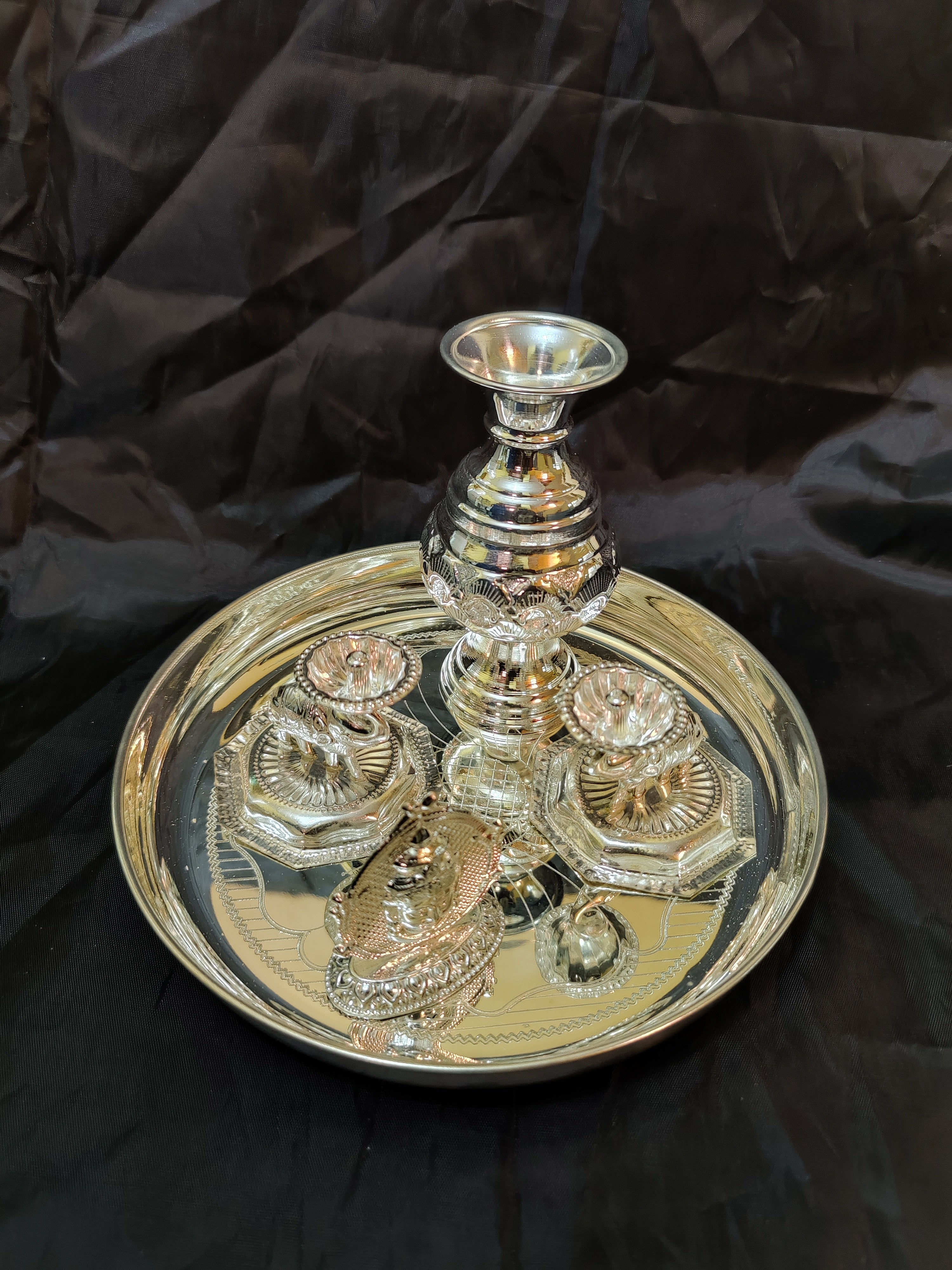 German Silver Ombaley Kalsha Set