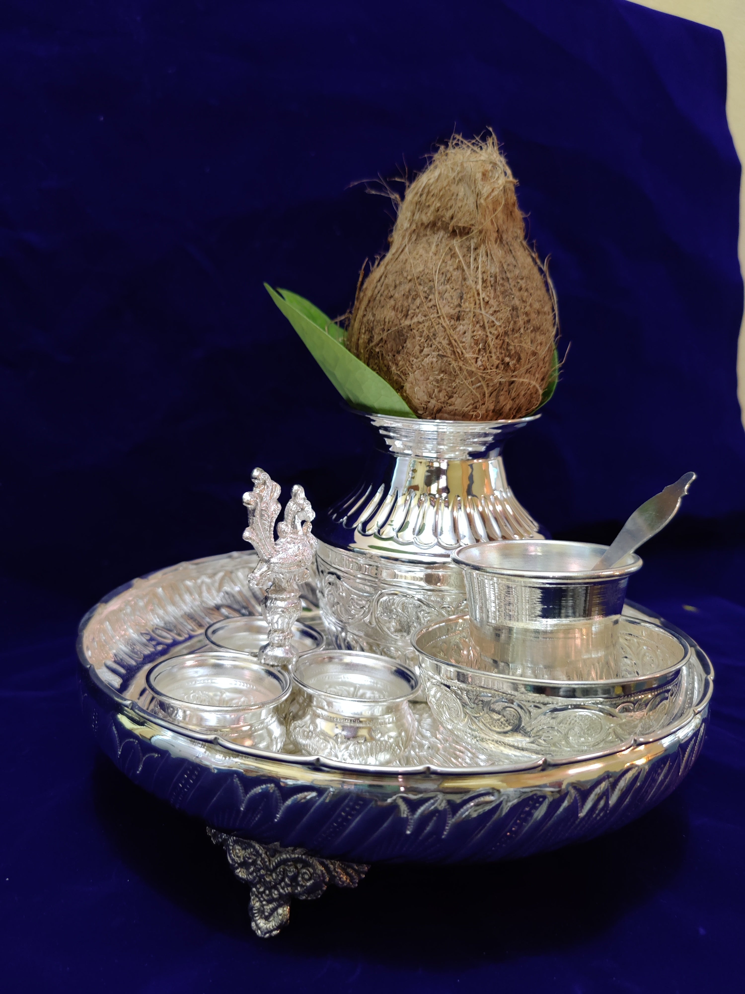 Imported Classic Pooja Set With Fancy Kalsha