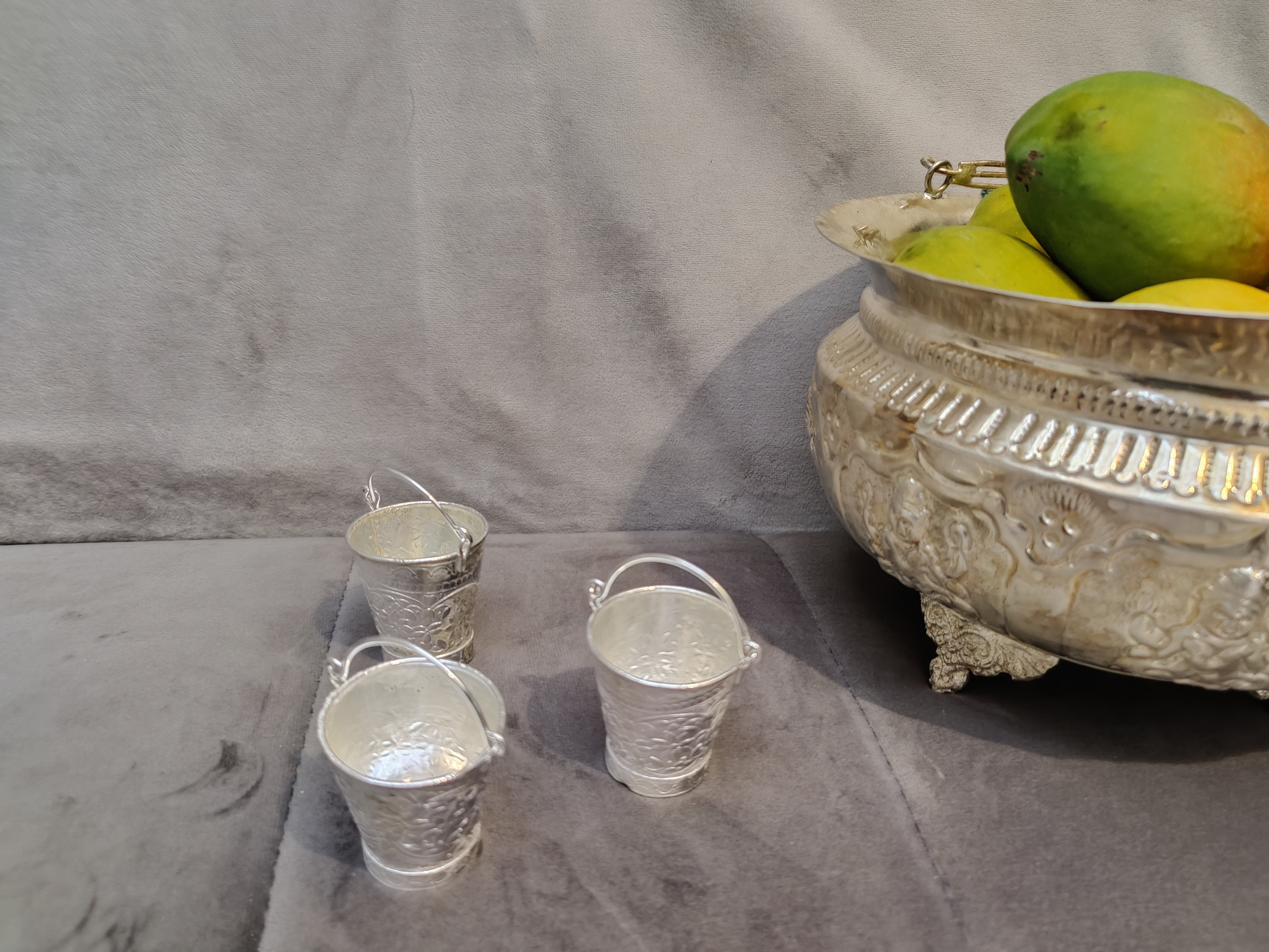 German Silver 2" Bucket Miniatures ( Pack of 3 Pcs)