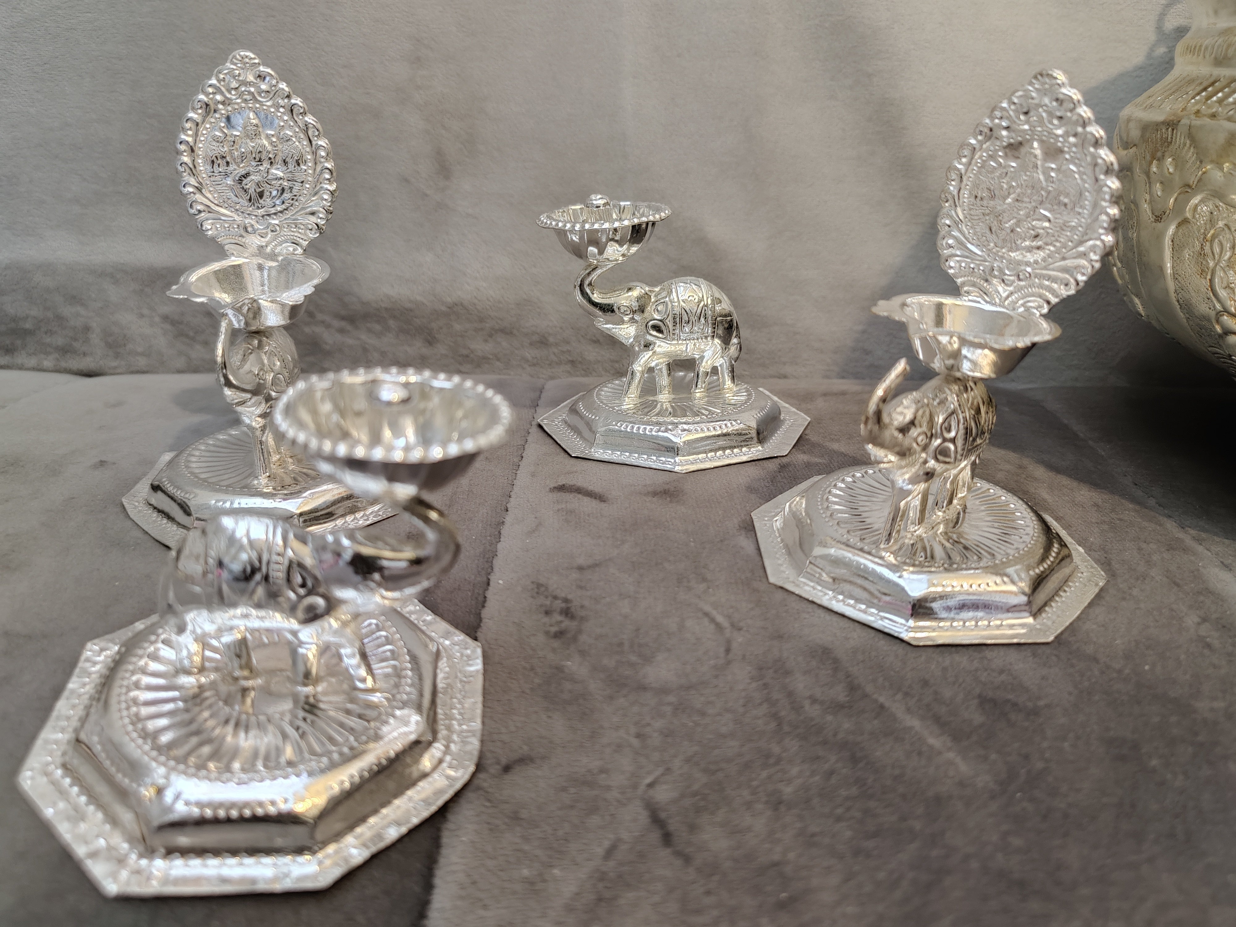 G S Elephant Diya Set of 4 Pcs