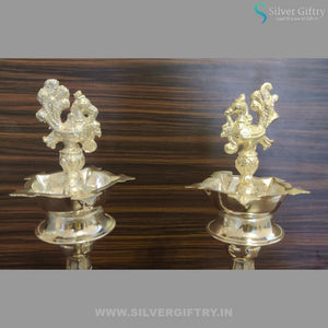14" German Silver Deepam | Pooja Article | Silver Giftry | SGT20K012