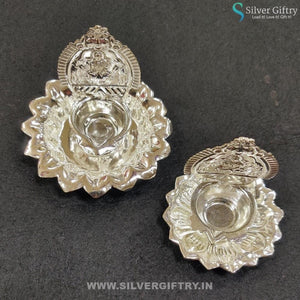 3" and 2.5"" Lakshmi Kamakshi Deepam Combo | Silver Giftry | SGT20K023
