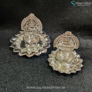 3" and 2.5"" Lakshmi Kamakshi Deepam Combo | Silver Giftry | SGT20K023
