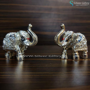 3" Elephants Full Silver pair | Silver Giftry | SGT20K024