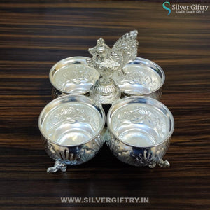 4" Cup German Silver Panchwala With Elephant Legs | Silver Giftry | SGT20K029