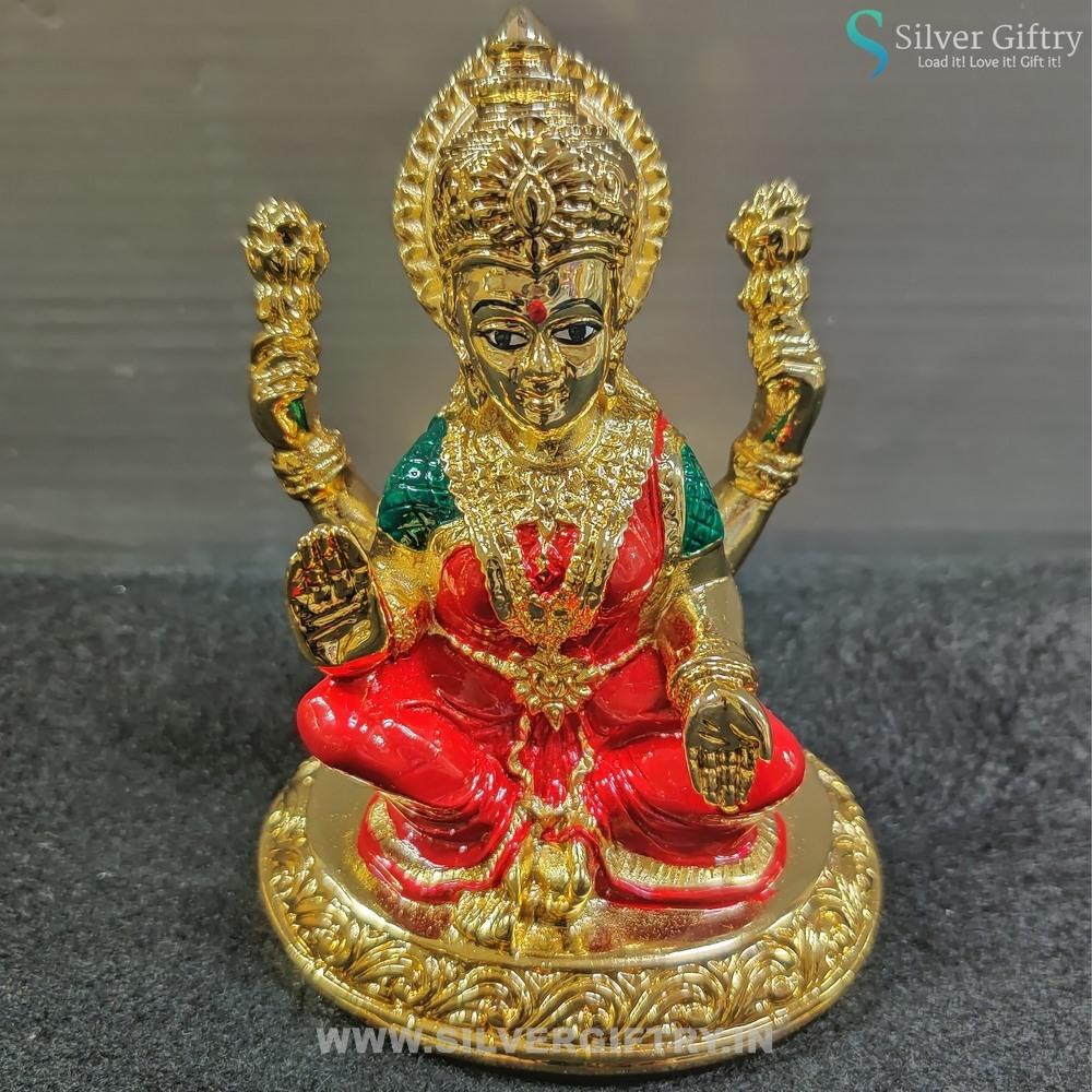 4" 24k Gold Coated Lakshmi Idol | Silver Giftry | SGT20K030