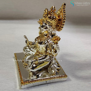 4" Lakshmi Idol Gold and Silver | Silver Giftry | SGT20K035