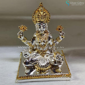 4" Lakshmi Idol Gold and Silver | Silver Giftry | SGT20K035