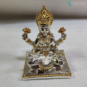 4" Lakshmi Idol Gold and Silver | Silver Giftry | SGT20K035