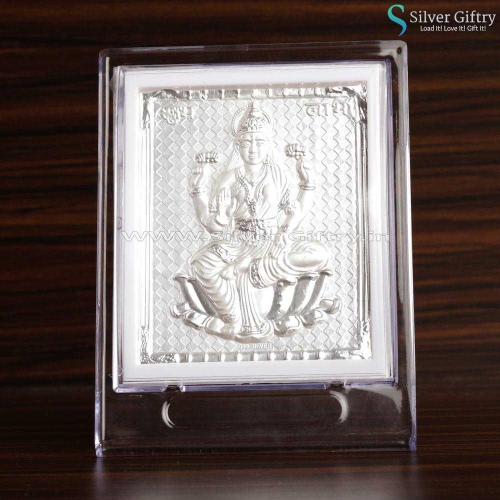 Adorable Pure Silver Lakshmi Frame Big | Silver Giftry | SGT20K056