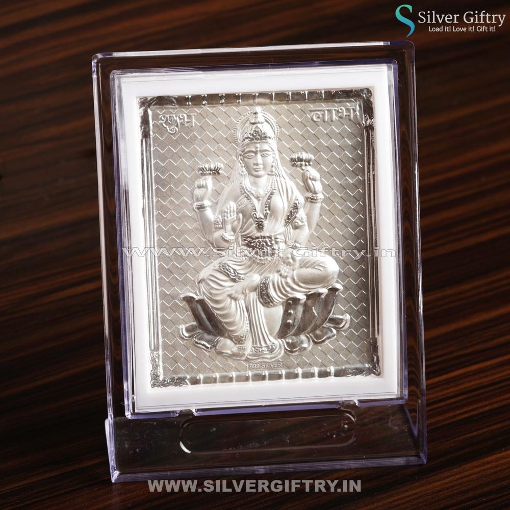 Adorable Pure Silver Lakshmi Frame Big | Silver Giftry | SGT20K056