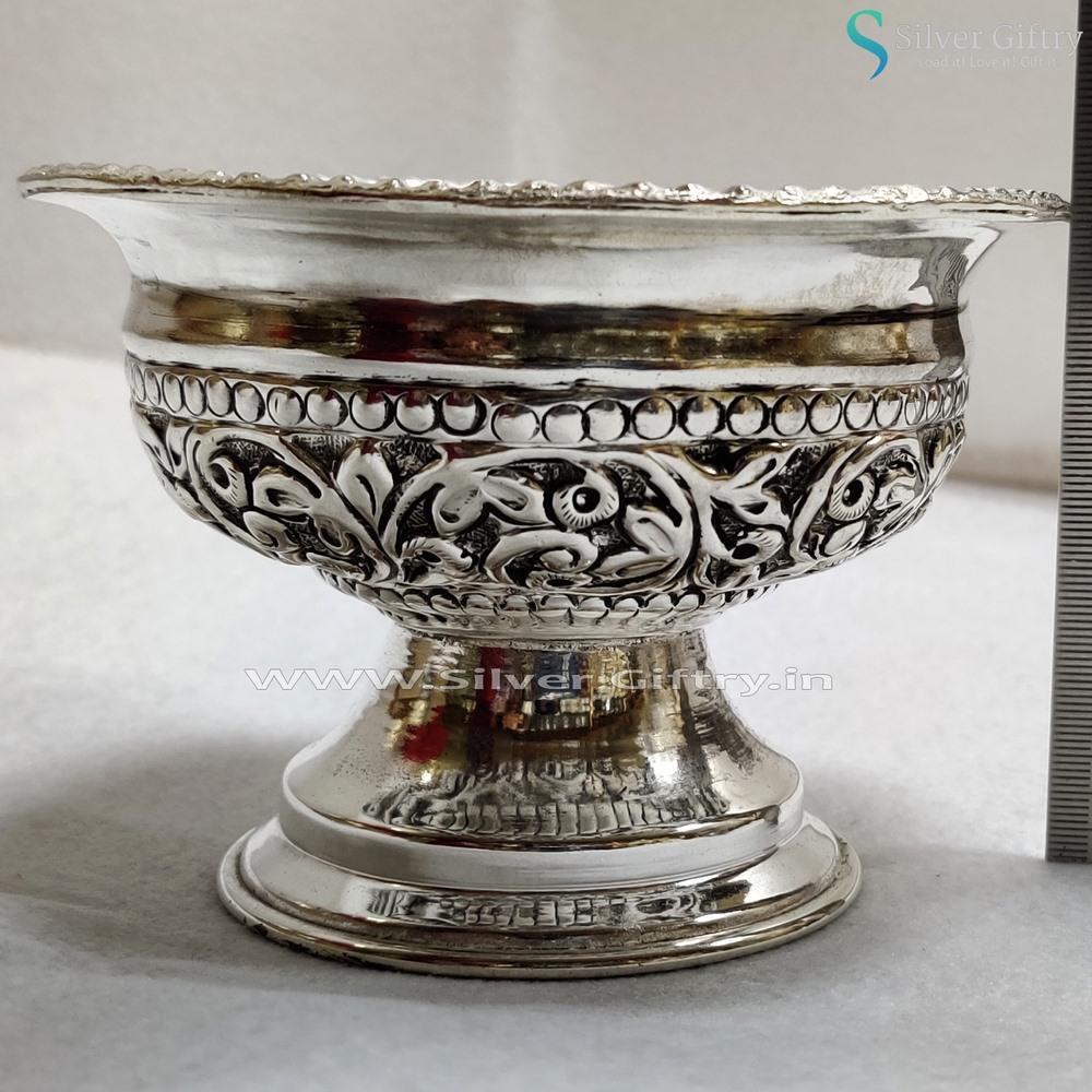 Antique 5" Prasadam Bowl | Silver Giftry | SGT20K065