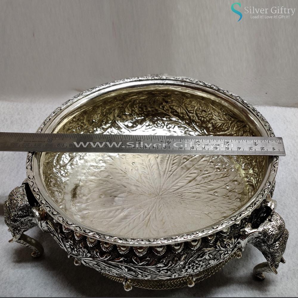 Antique 8" Urli With Beads | Silver Giftry | SGT20K066