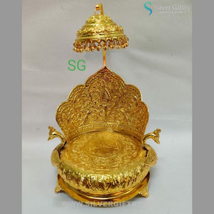 Antique German Silver Gold Simhasana | Silver Giftry | SGT20K071