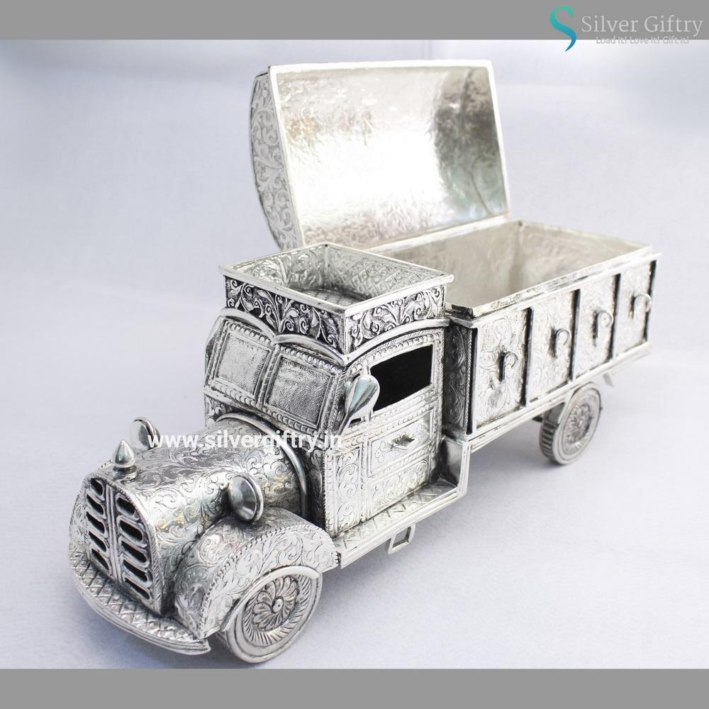 Antique German Silver Truck Cash Box | Silver Giftry | SGT20K077