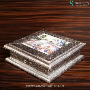 Antique Silver Dry Fruit Box 8x8" | Silver Giftry | SGT20K083