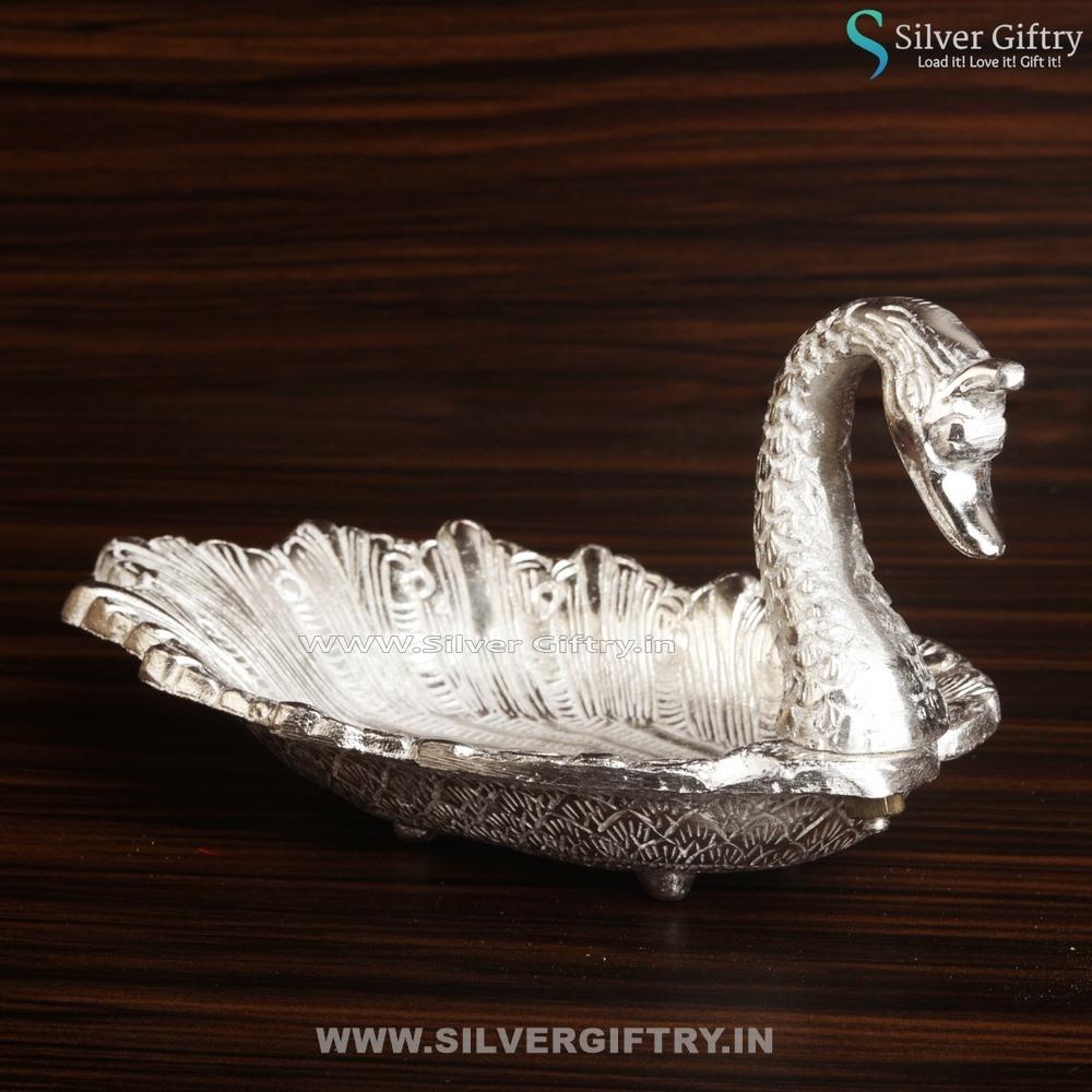 Antique Silver Swan Plate | Silver Giftry | SGT20K086
