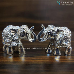 Baby Size Elephants Silver Pair | Silver Giftry | SGT20K095