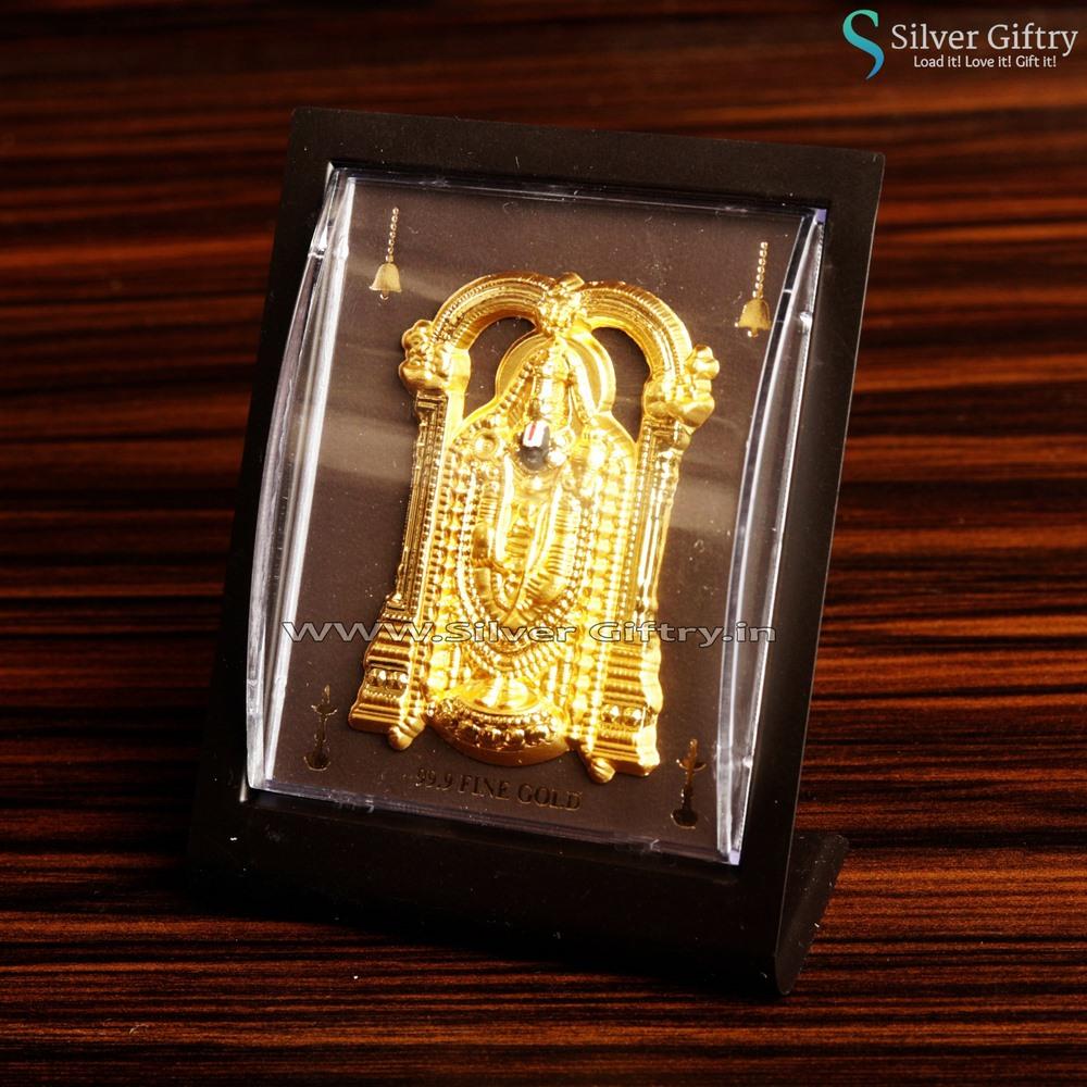 Balaji 4" Pure Silver Foli Frame 99.9 Gold Touch | Silver Giftry | SGT20K097