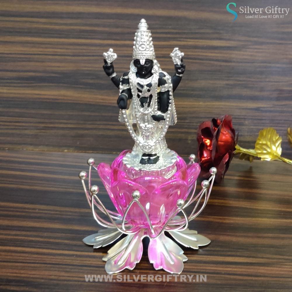 Balaji Lotus Stand 4.5" | Silver Giftry | SGT20K098