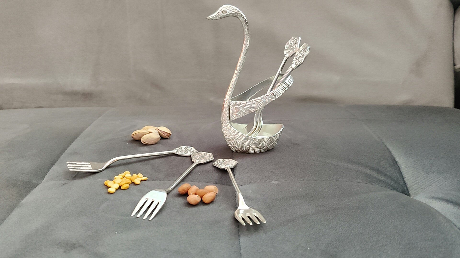 German silver washable swan fork stand