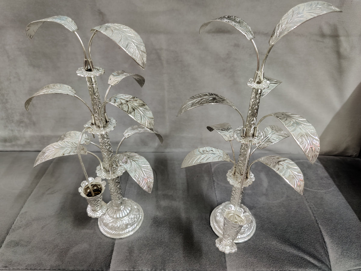 GS Imported Antique Silver Banana Tree 13" Silver Giftry