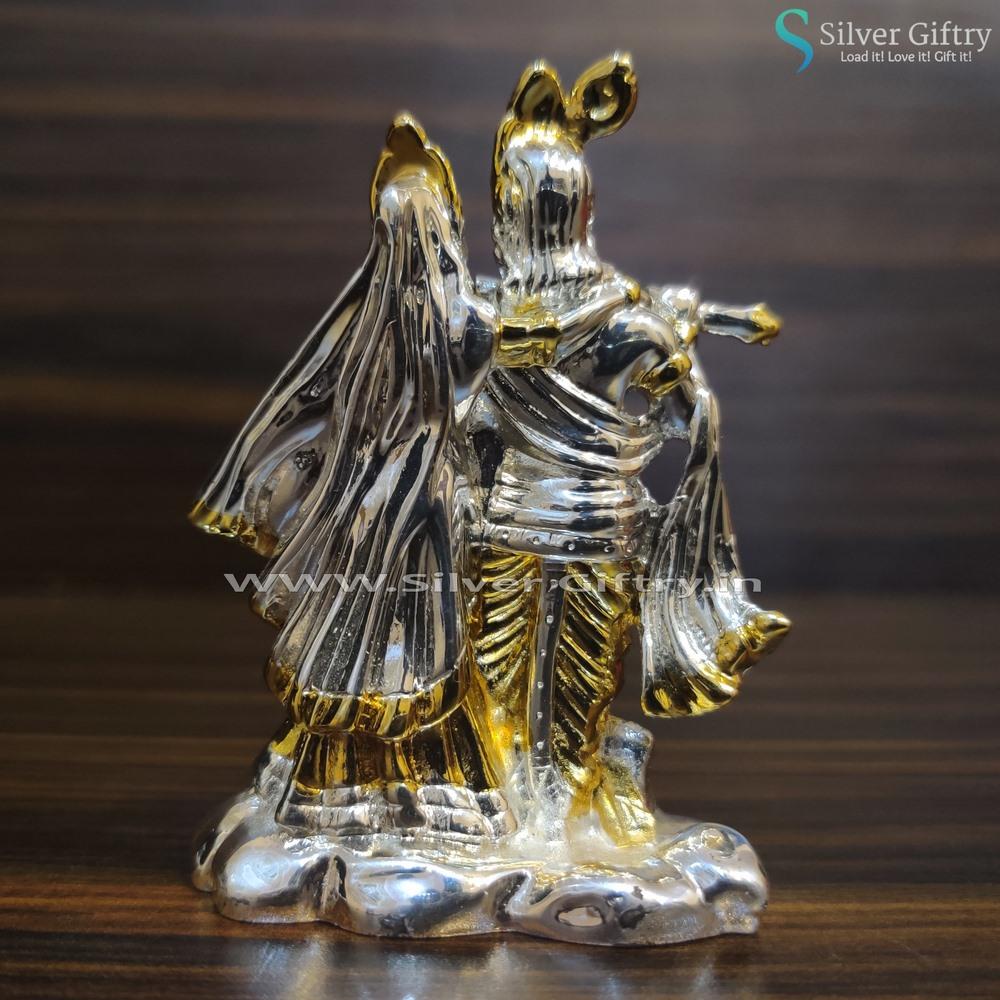 Beautiful Radhe Krishna Idol | Silver Giftry | SGT20K104