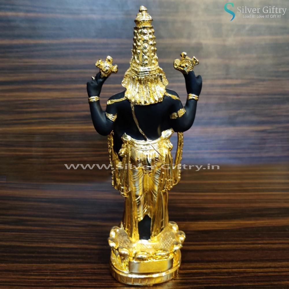 Black and Gold Coated Balaji 8.5" | Silver Giftry | SGT20K105