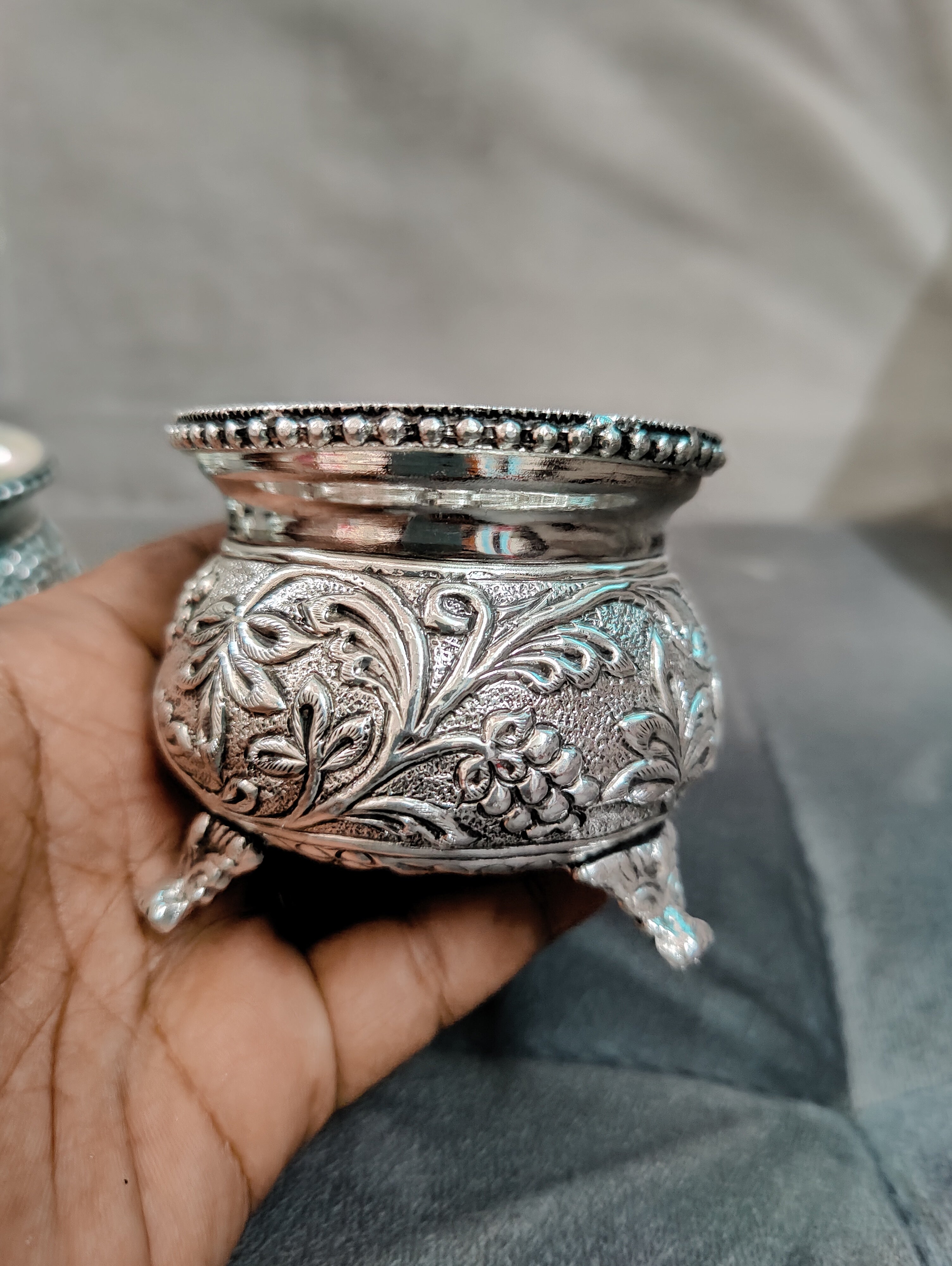 GS Antique Nakshi Kum Kum 3" Bowls Set