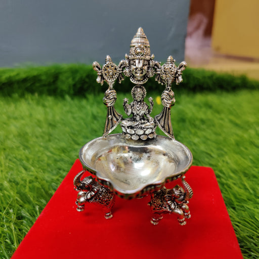 GS Antique Tirupati Balaji Lakshmi Kamakshi Deepam 3.5"