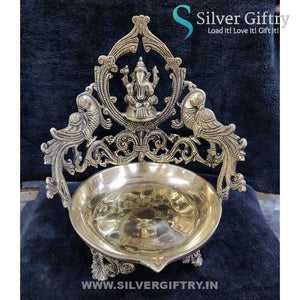 Brass Antique 11" Ganesh Diya | Silver Giftry | SGT20K109