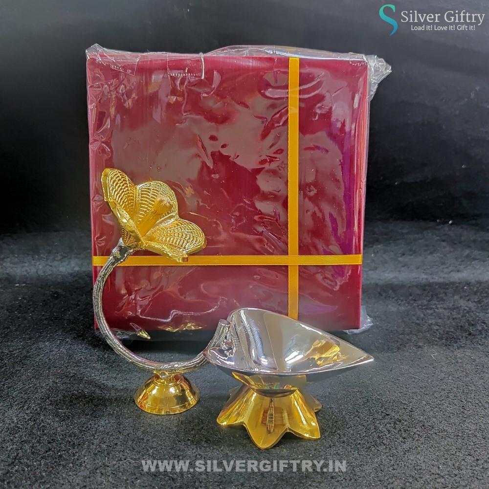 Brass Antique Aarthi Stand | Silver Giftry | SGT20K110