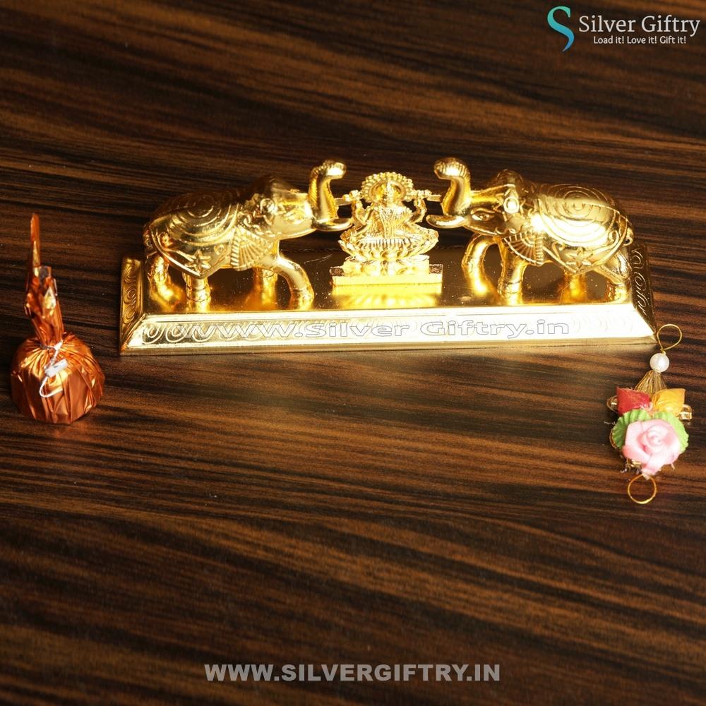 Brave Gajalakshmi Kumkum Dabbi | Silver Giftry | SGT20K119