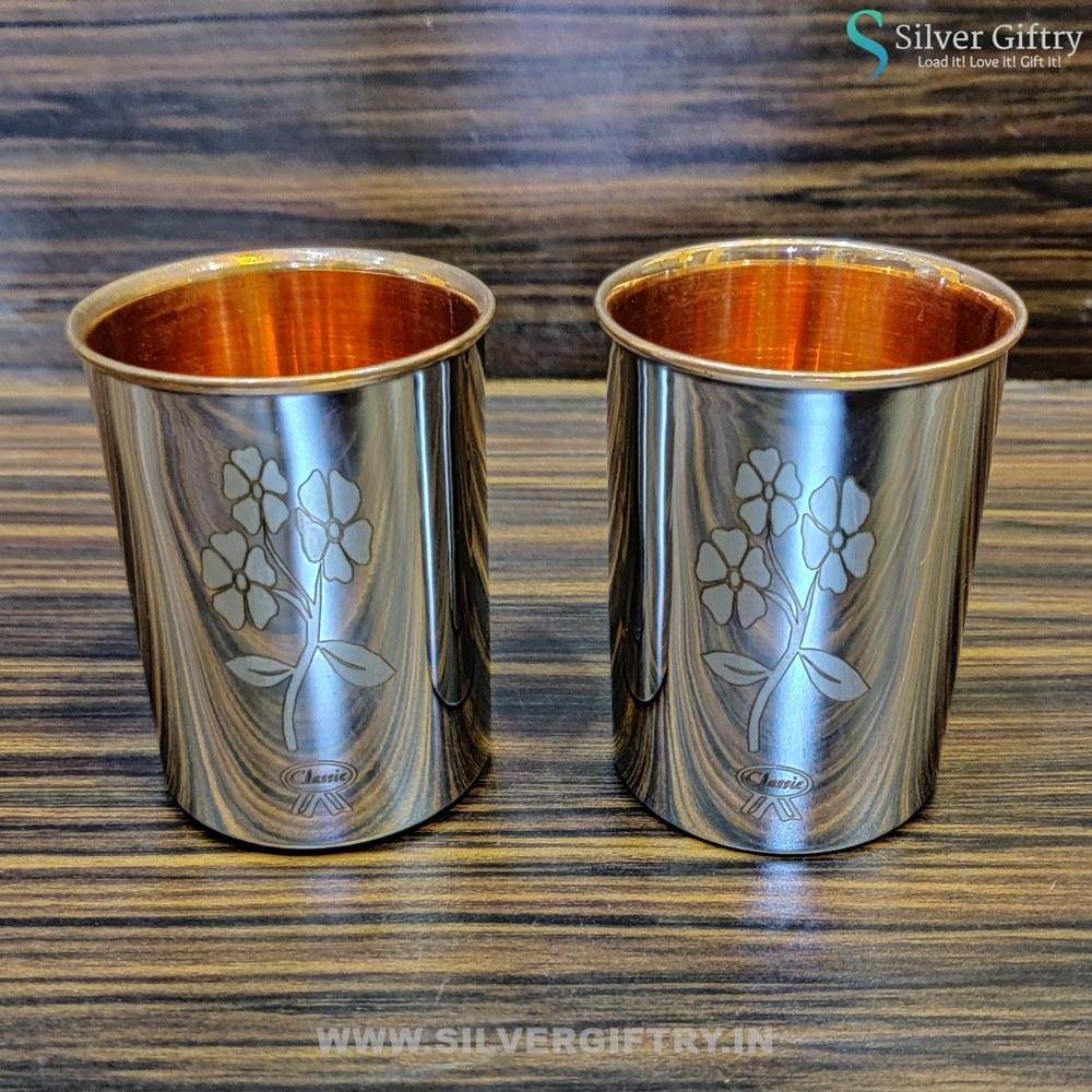Copper Glasses 4" 2 pcs | Silver Giftry | SGT20K128