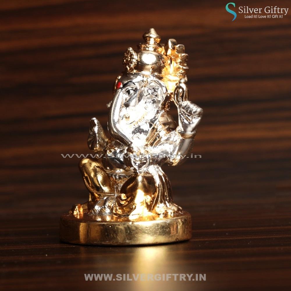 Cute Pure Silver Ganesh 2.7" | Silver Giftry | SGT20K136