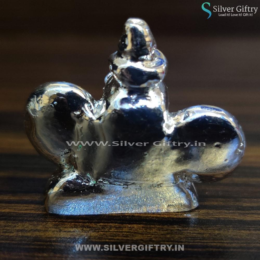 Cute Pure Silver Ganesh Idol | Silver Giftry | SGT20K138