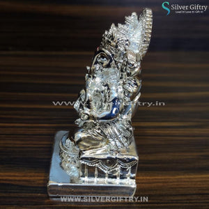 Cute Pure Silver Ganesh Idol 2.4" | Silver Giftry | SGT20K139