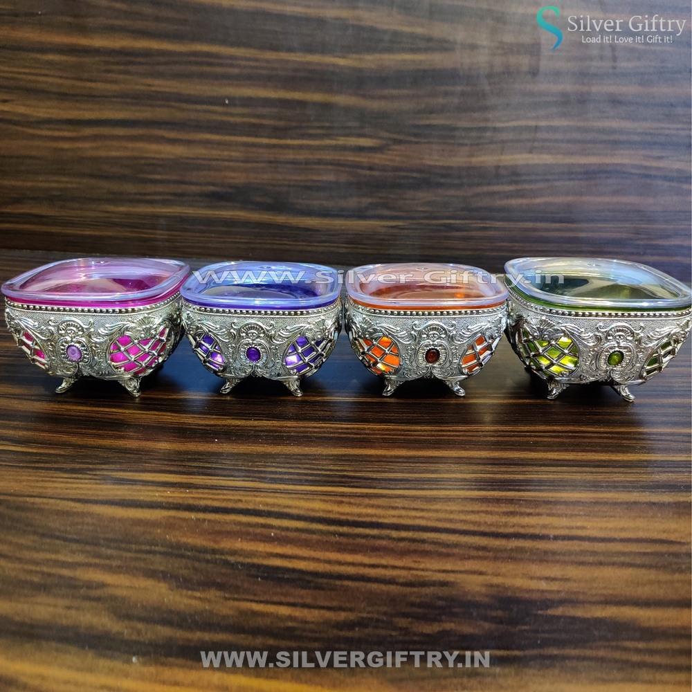 Dry Fruit Box 4x4 4 Boxes | Silver Giftry | SGT20K144