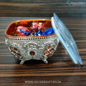 Dry Fruit Box 4x4" With Chocolates | Silver Giftry | SGT20K145