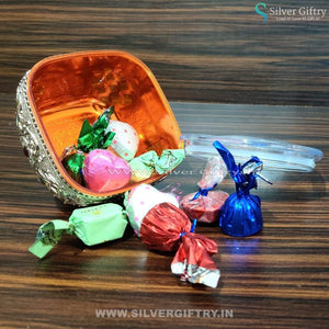 Dry Fruit Box 4x4" With Chocolates | Silver Giftry | SGT20K145