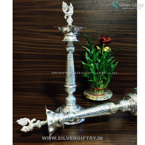 German Silver 17" Deepam Pair | Silver Giftry | SGT20K172