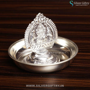 German Silver 3" Plate Agarbatti Stand | Silver Giftry | SGT20K178